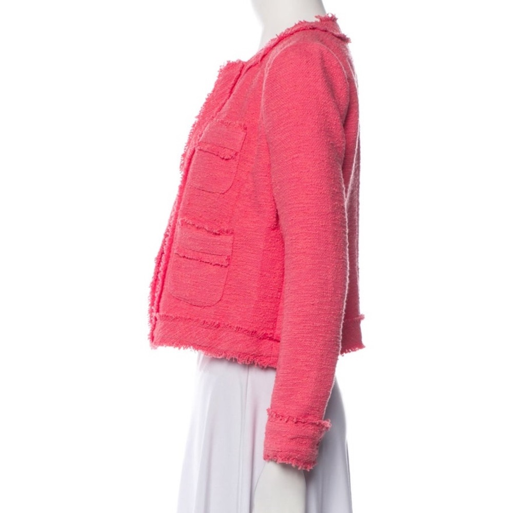 L’Agence Keaton Coral Rose Fringe Blazer Jacket NWT - Picture 9 of 12